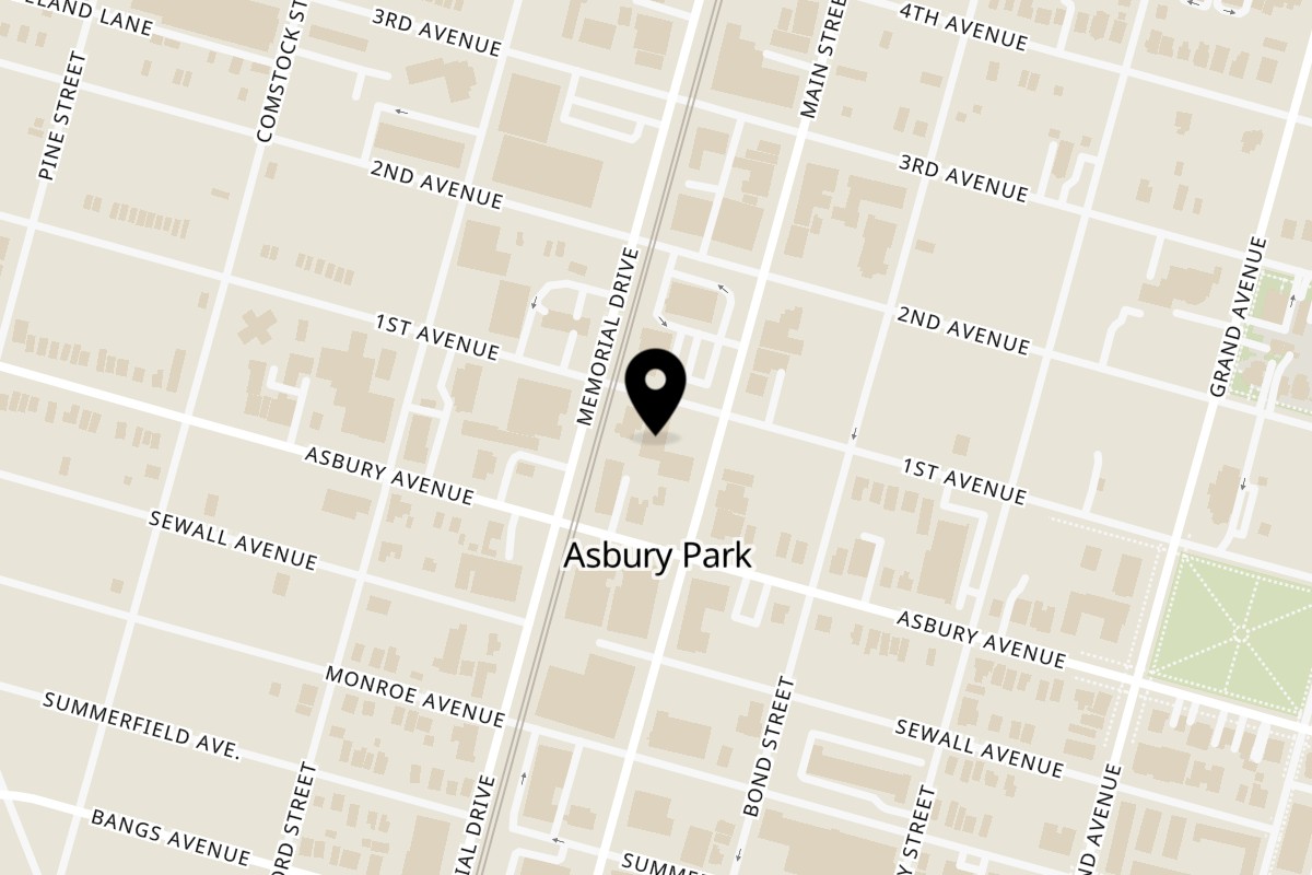 Map showing the location of Encanto Col on 806 1st Ave in Asbury Park